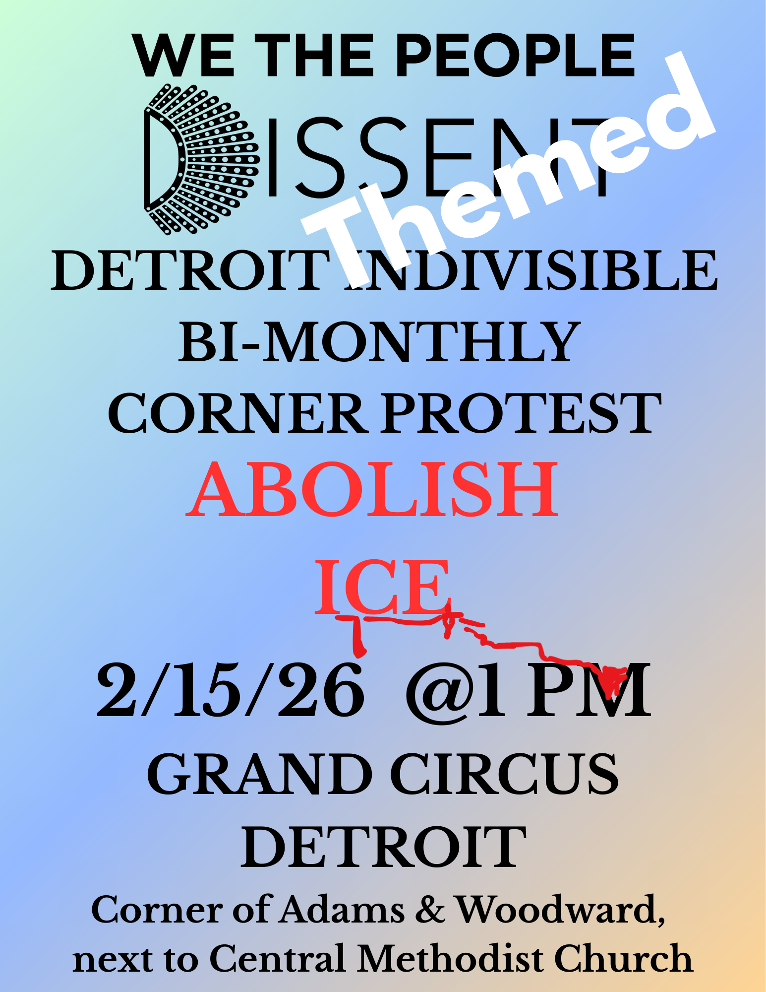 Bi-Monthly corner protest in Grand Circus